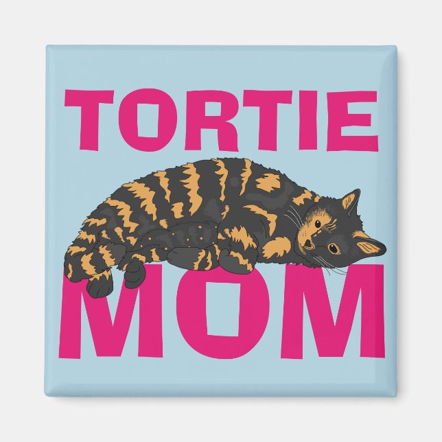 Schildpattkatze Tortie Mama Magnet (Vorne)