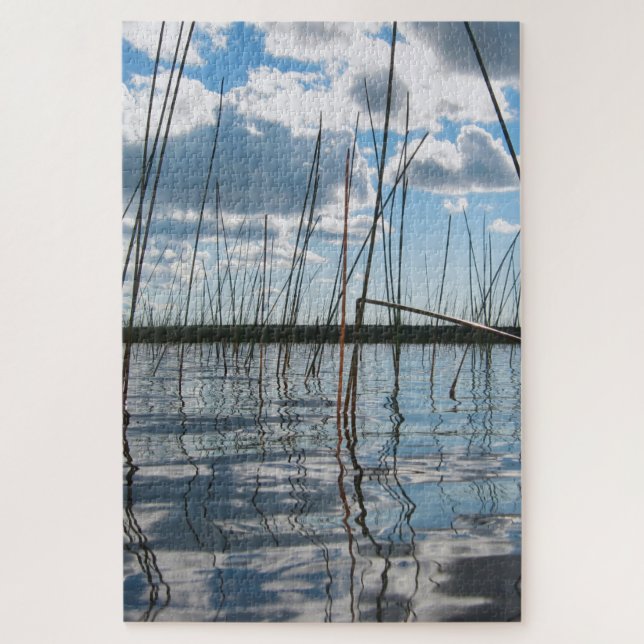 Schilfrohr am Rice Lake – Oberes Halbinselgebiet Puzzle (Vertikal)