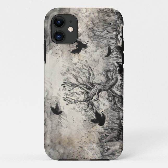 SCHILLEH Dunkelheits-Baum Case-Mate iPhone Hülle (Rückseite)