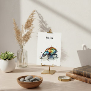 Schillerkäfer in Aquarell, individuell Postkarte