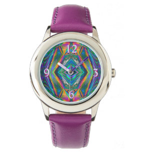 Schillernde Chrom-Uhr Armbanduhr