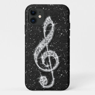 Schillernde funkelnd Diamant-Musik-Druckanmerkung Case-Mate iPhone Hülle