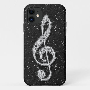 Schillernde funkelnd Diamant-Musik-Druckanmerkung Case-Mate iPhone Hülle