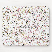 Schillernde Goldrosa-Schwarzesconfetti-Punkte