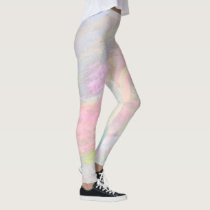 *~* schillernde Pastellrosa-MarmorierungBlues Leggings