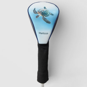 Schillernde Türkisblaue Meeresschildkröte Küste Golf Headcover