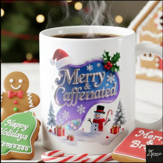 Schillernde Weihnachten' Frohe & Koffeinhaltige Kaffeetasse