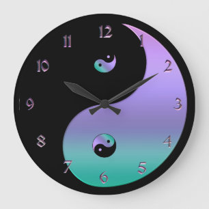 Schillernde Yin Yang Uhr