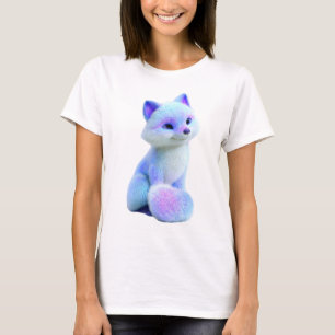 Schillernder Funkelnde Aurora Fuchs Süße Tier Frau T-Shirt