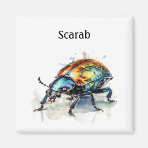 Schillernder Käfer in Aquarell, individuell Magnet