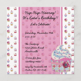 Schillernder kleiner Kuchen Invitaiton Einladung