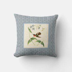 Schillernder Kolibri-Damask-Kissen Kissen