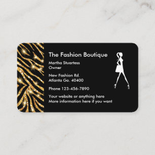 Schillernder Mode-Butike-Entwurf Visitenkarte