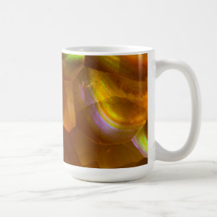 Schillernder orangefarbener Feueropal Kaffeetasse