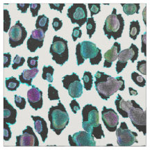 Schillernder Regenbogen-Leopard-Tierdruck-Gewebe