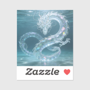 Schillernder Wasserdrache Kunst Fantasy-Drachen-De Aufkleber