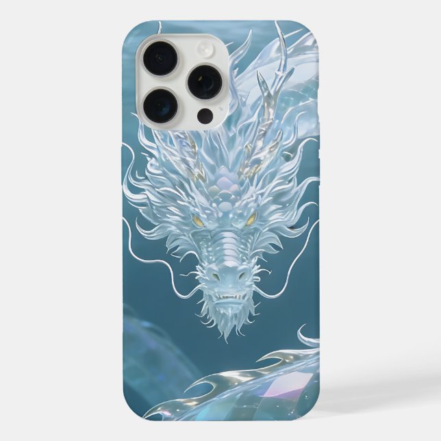 Schillernder Wasserdrache Kunst Fantasy-Drachen-De iPhone Hülle (Rückseite)