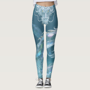 Schillernder Wasserdrache Kunst Fantasy-Drachen-De Leggings