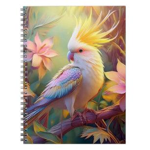 Schillerndes Flügel-Nymphensittich-Fantasie-Vogel Notizblock