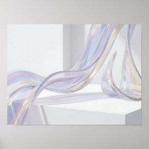 Schillerndes Glasfluss-Abstraktes Wandkunstwerk Poster