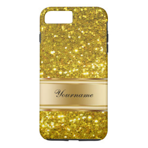 Schillerndes GoldGlitzer-Monogramm Case-Mate iPhone Hülle