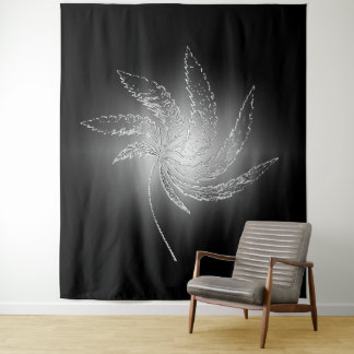 Schillerndes Mondlicht durch ein Blatt...... Wandteppich