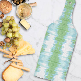 Schimmer-Ikat in Grün und Türkis Schneidebrett