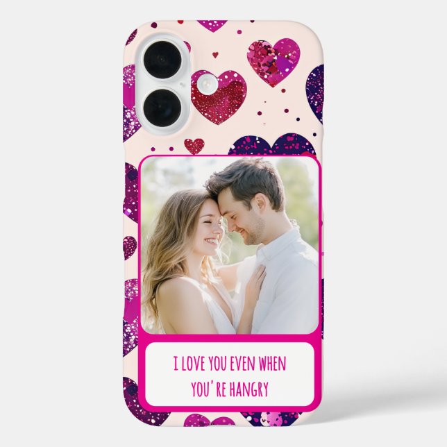 Schimmer Lila Herz, wenn du wütend bist Case-Mate iPhone Hülle (Rückseite)