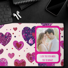 Schimmer Lila Herz, wenn du wütend bist Schreibtischunterlage