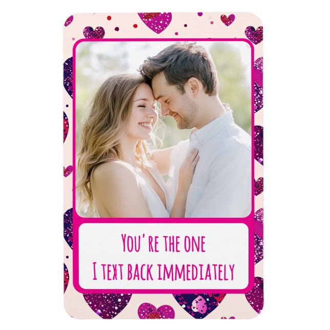 Schimmern Sie die Lila Herztxt sofort flexibel zur Magnet (Vertikal)