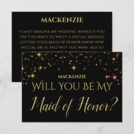 Schimmernd Sparkle wirst du meine Trauzeugin sein RSVP Karte