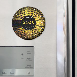 Schimmernde Circle Lights Silvester Magnet