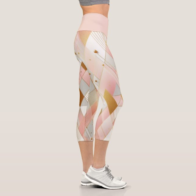 Schimmernde Dreieck-Spektren Capri Leggings (Rechts)