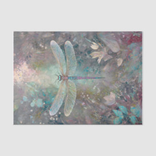Schimmernde Farbe, ätherische Libelle Seidenpapier
