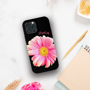 Schimmernde feuchte rosa Gerber Daisy Case-Mate iPhone Hülle