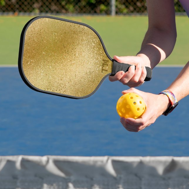 Schimmernde goldene irisierende Textur Pickleball Schläger (InSitu)