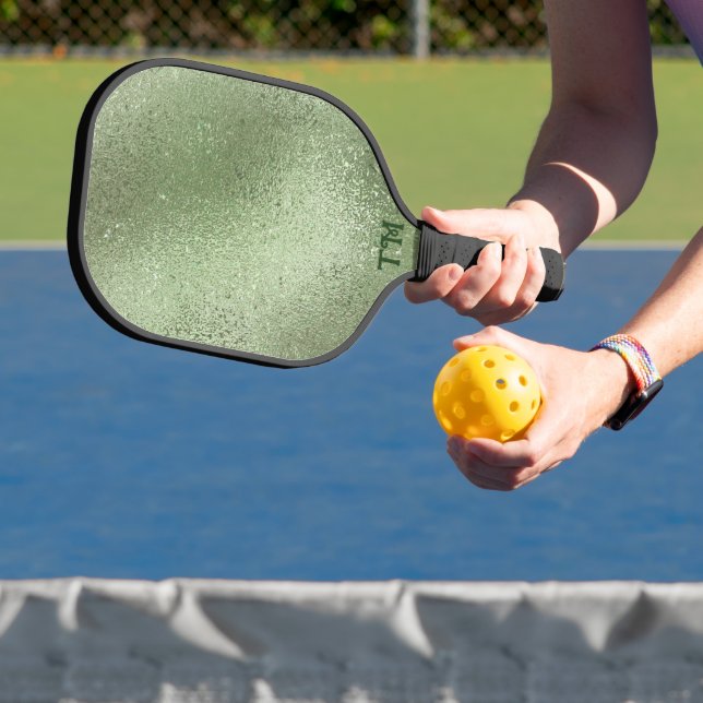 Schimmernde, hellgrüne, irisierende Textur Pickleball Schläger (InSitu)