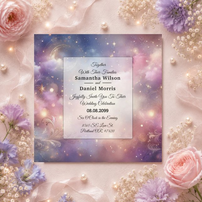 Schimmernde Himmelshardust-Hochzeiten Einladung (Von Creator hochgeladen)