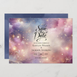 Schimmernde Himmelshardust-Hochzeiten Save The Date