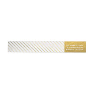 Schimmernde Imitat-Goldfolie Stripes