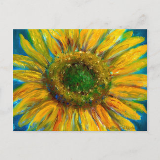 Schimmernde Kunst Sonnenblumen Postkarte