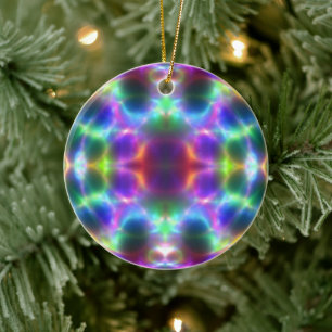 Schimmernde Kunst-Weihnachtsverzierung Keramik Ornament