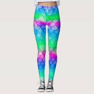 Schimmernde Meerjungfrauenskales Leggings