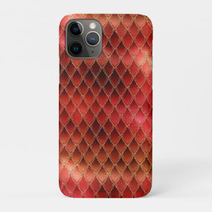 Schimmernde Red Ombre Glitzer Dragon Scales Case-Mate iPhone Hülle