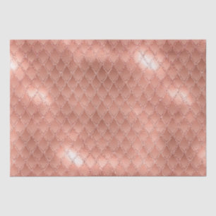 Schimmernde Rose Gold Glitzer Dragon Scales Seidenpapier