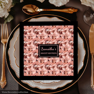 Schimmernde Rose Gold Personalisiert Napkins Luxus Serviette