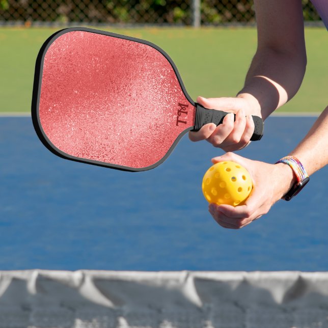 Schimmernde rote irisierende Textur Pickleball Schläger (InSitu)