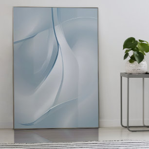 "Schimmernde Ruhe"   Abstrakte Blautöne Poster