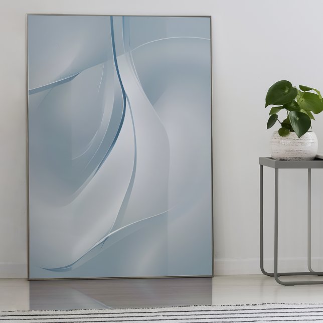 "Schimmernde Ruhe" | Abstrakte Blautöne Poster (Von Creator hochgeladen)