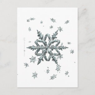 Schimmernde Schneeflocke Postkarte